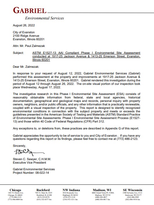 Phase 1 Enivornmental Study